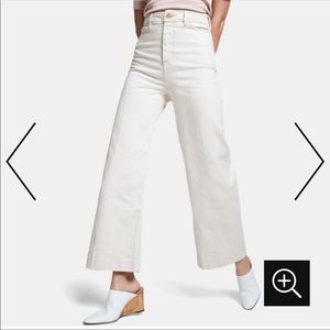 Goop G Label, wide leg cream pants